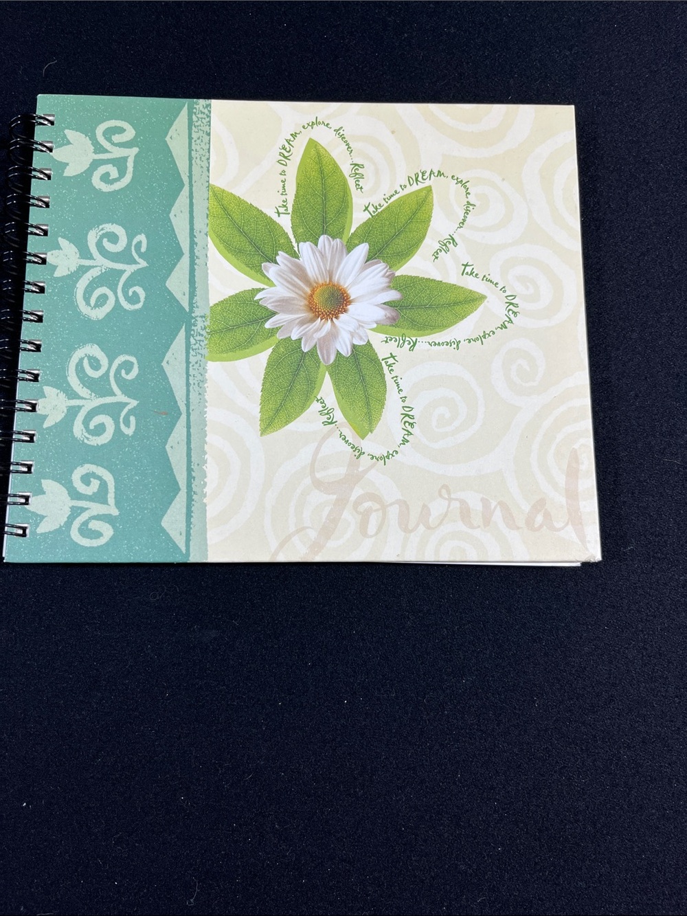 Hallmark Cream and Teal Inspirational Journal
